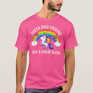 Pizza und Freunde machen eine tolle Mischung aus C T-Shirt