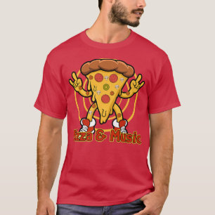 Pizza und Musiknoten Clef Musician Pizza Koch T-Shirt