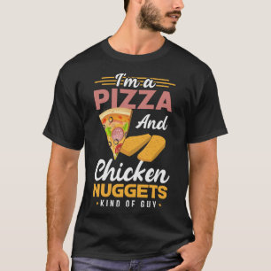 Pizza und Nuggets Ich bin Pizza und Chicken Nugget T-Shirt