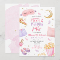 Pizza und Pajamas Sleepover Slumber Party Geburtst