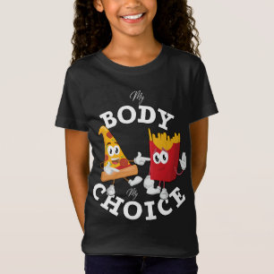Pizza und Pommes Frites meine Wahl Funny Fast Food T-Shirt