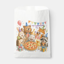 Pizza- und Pyjama-Party Süße Tiere