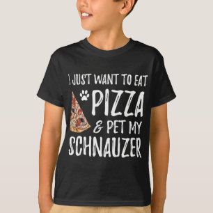 Pizza und Schnauzer für Funny Dog Mama Geschenk T-Shirt