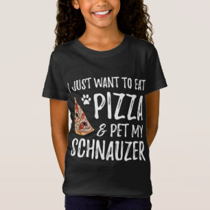 Pizza und Schnauzer für Funny Dog Mama Geschenk T-Shirt