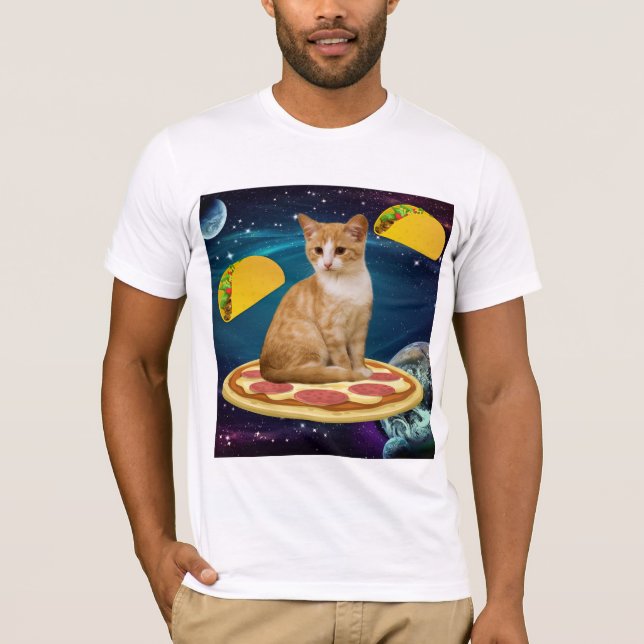 PIZZA- UND TACO-KATZE IN T - Shirt (Vorderseite)