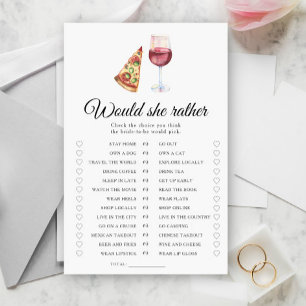 Pizza und Wein Junggesellinnenabschied Würde sie e