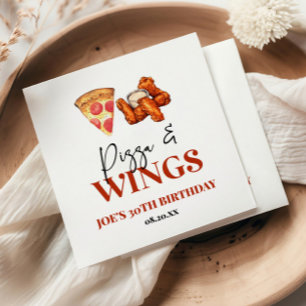 Pizza- und Wings-Geburtstagsfeier Serviette