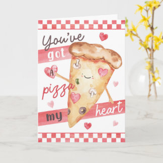 Pizza Valentinsspaß - Du hast ein Pizza-Herz Karte