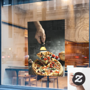 Pizza Vegetarian Cooking Kitchenette Pizza Shop Fensteraufkleber