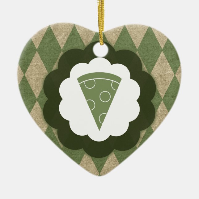 Pizza Vintag Keramikornament (Vorne)