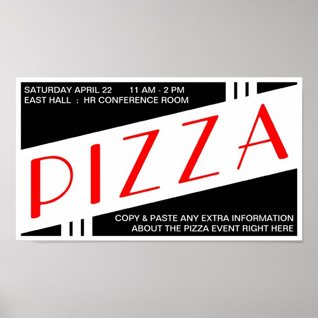 Pizza Vintag Poster (Vorne)