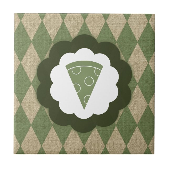 Pizza Vintage Fliese (Vorderseite)