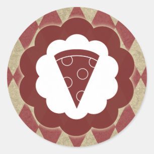 Pizza Vintage Runder Aufkleber