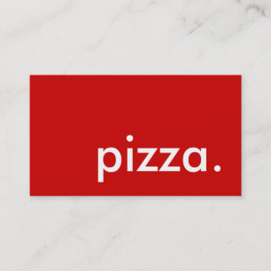 Pizza. Visitenkarte