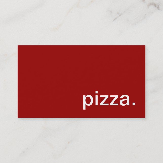 Pizza-Visitenkarte Visitenkarte (Vorderseite)