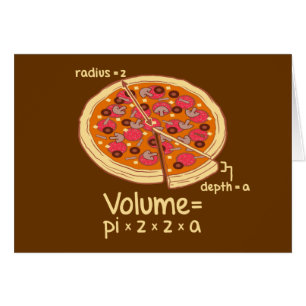 Pizza-Volumen mathematische Formel = Pi*z*z*a