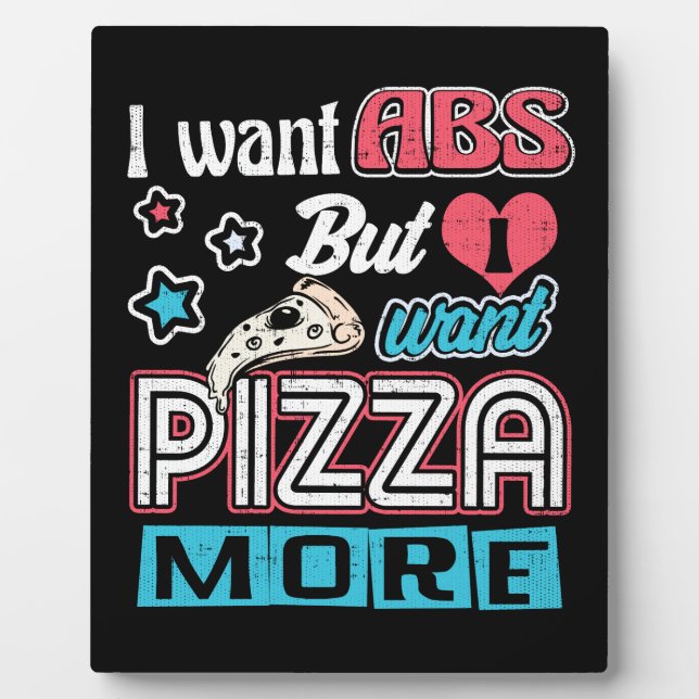 Pizza vs Abs - Bulking Diet - Funny Carbs Novelty Fotoplatte (Vorderseite)