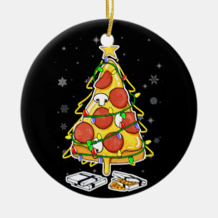 Pizza Weihnachtsbäume Weihnachten Weihnachten Wei Keramik Ornament