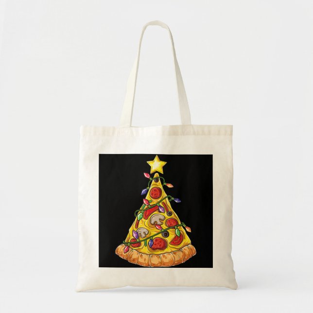 Pizza Weihnachtsbäume Weihnachten Weihnachten Weih Tragetasche (Vorne)