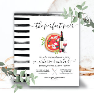 Pizza & Wine Italian Perfect Pair Dinner Einladung