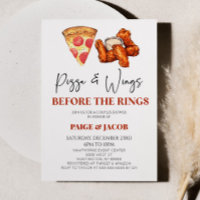 Pizza & Wings Before Rings Wedding Couples Dusche