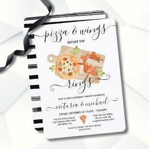 Pizza & Wings vor dem Ringen Probe Dinner Einladung