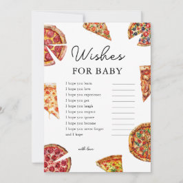 Pizza wünscht sich eine Baby-Duschkarte Einladung