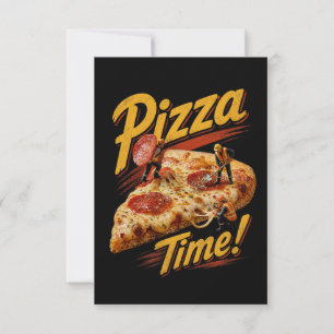 Pizza Zeit! Dankeskarte