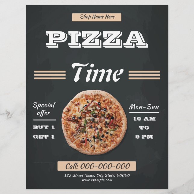 Pizza Zeit Flyer (Vorne)