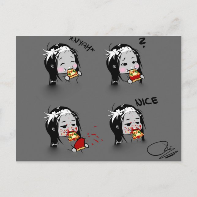 Pizza-Zeit! Postkarte (Vorderseite)