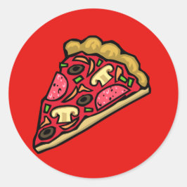 Pizzaaufkleber Runder Aufkleber