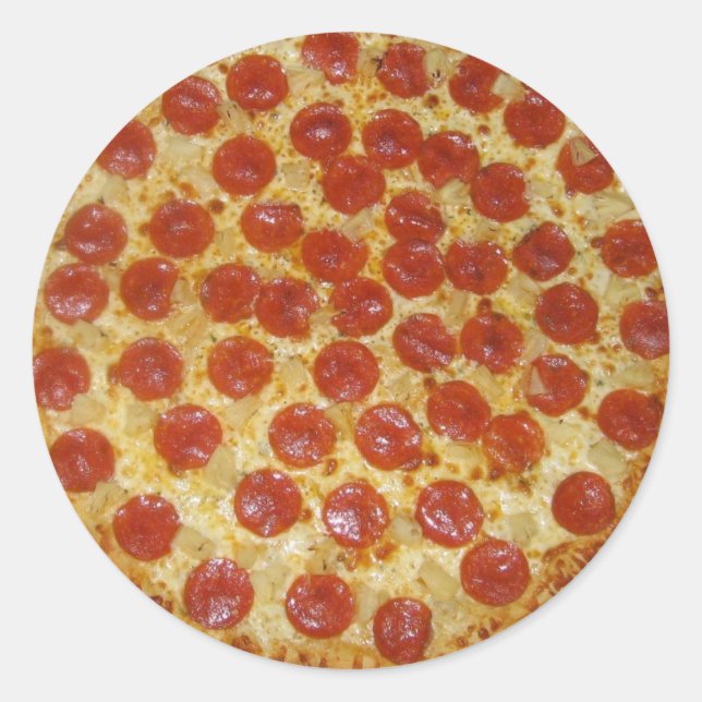 Pizzaaufkleber Runder Aufkleber (Vorderseite)