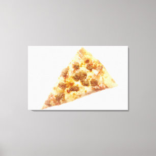 Pizzaausschnitt Leinwanddruck