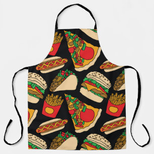 Pizzaburger Hotdog Pommes frites Tacos Schürze