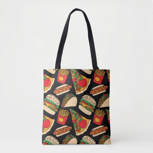Pizzaburger Hotdog Pommes frites Tacos Tasche (Vorderseite)