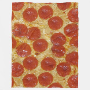 Pizzadecke aus Pepperoni Fleecedecke
