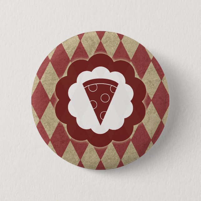 Pizzadiamanten Button (Vorderseite)