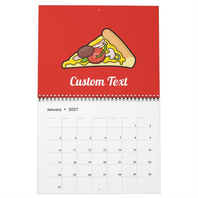 Pizzaecke Kalender (Jan 2027)