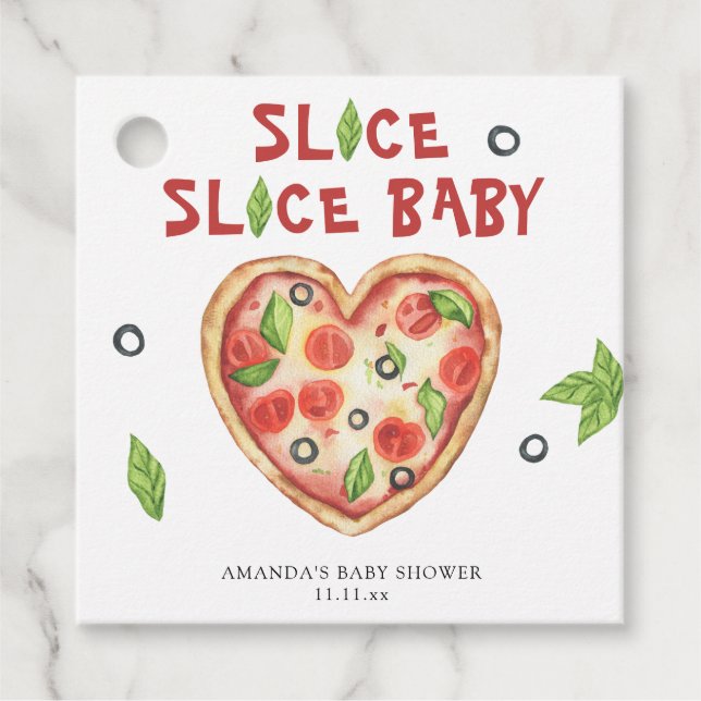 Pizzaherdusche Geschenkanhänger (Vorderseite)