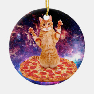 Pizzakatkatze Keramik Ornament