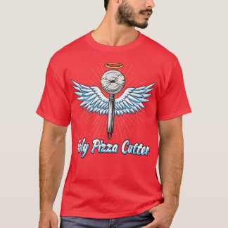 Pizzakutter mit Flügeln eines Engels, heiliger Piz T-Shirt
