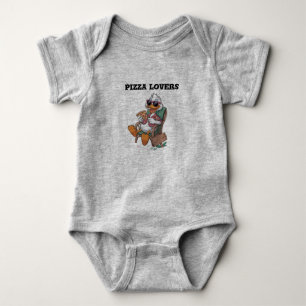 Pizzaliebhaber Baby Strampler