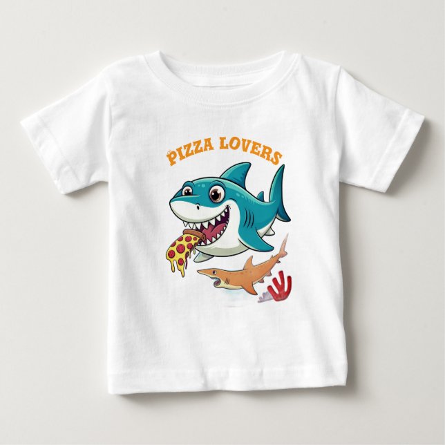 Pizzaliebhaber Baby T-shirt (Vorderseite)