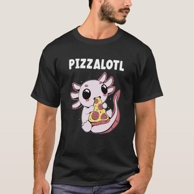 Pizzalotl axolotl Cute salamander Amphibian Endang T-Shirt (Vorderseite)