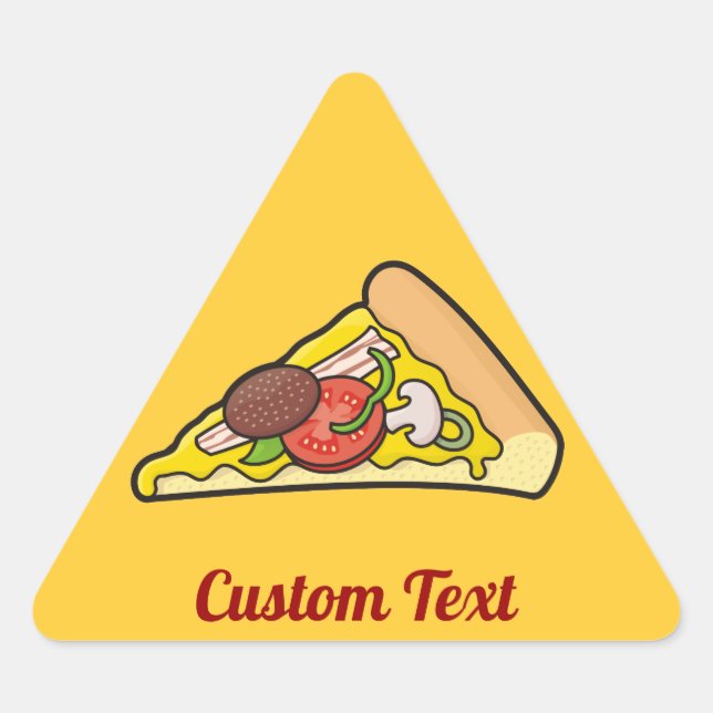 Pizzalschnitt Dreieckiger Aufkleber (Vorderseite)