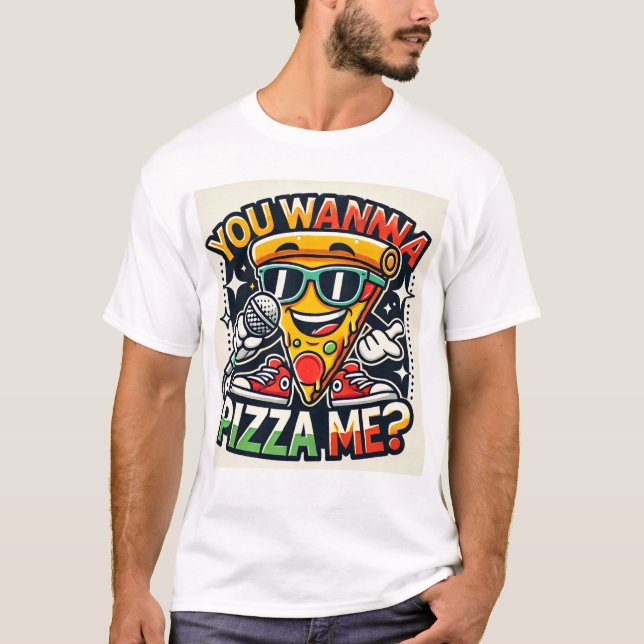 Pizzalschnitt-T - Shirt (Vorderseite)