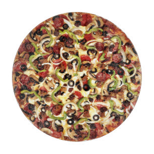 Pizzamit den Werken Schneidebrett