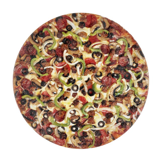 Pizzamit den Werken Schneidebrett (Vorderseite)