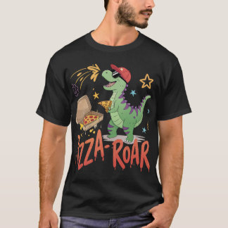 Pizzarei für den Dinasour-Liebhaber Cartoon T-Shirt