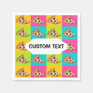 Pizzas geschnitten Cocktailserviette Serviette